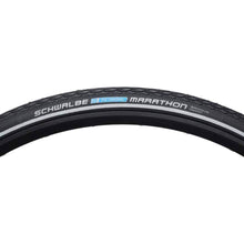 Load image into Gallery viewer, Marathon Bike Tire: 700 x 28c, Wire Bead, Performance Line, Endurance Compound, GreenGuard, Black/Reflect
